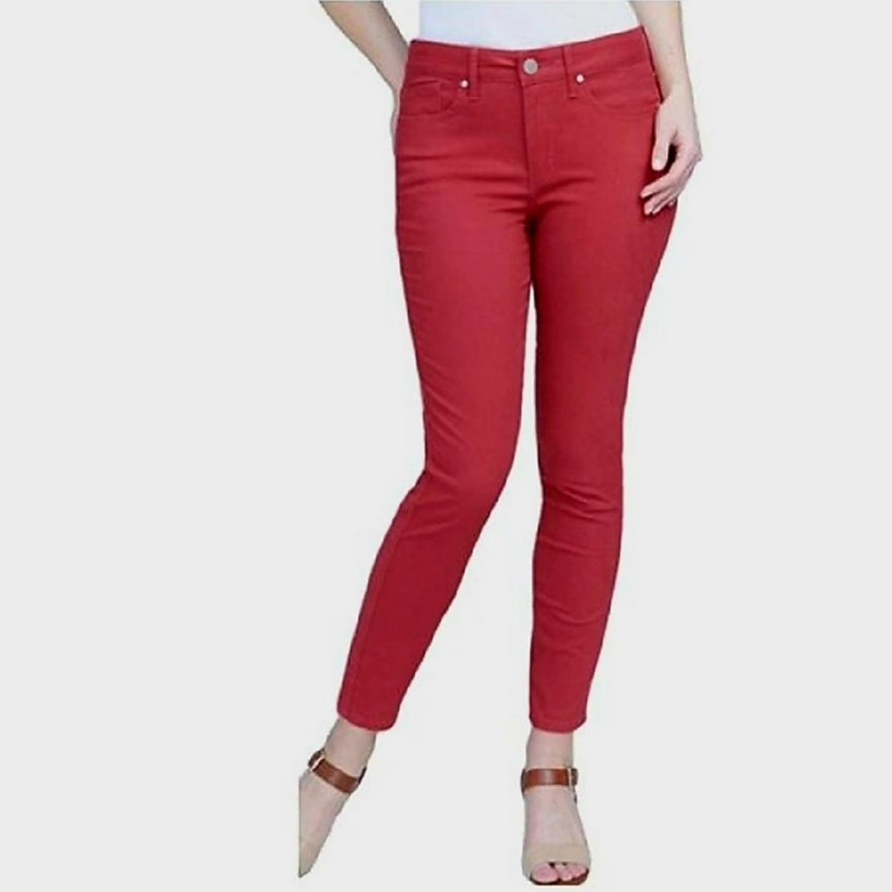 Seven7 Womens Skinny Red Pants.